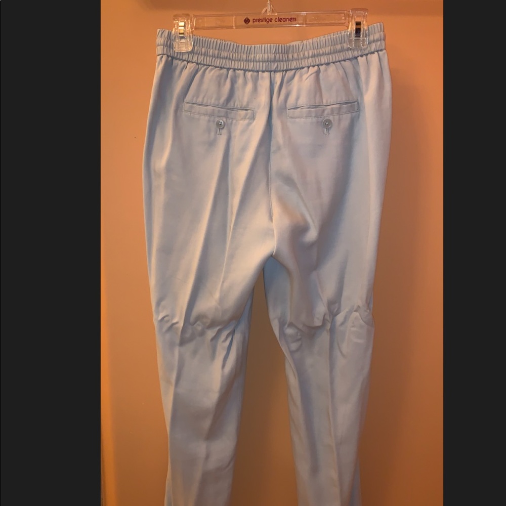 Talbots Light Blue Easy Draw String Linen Pants - image 3